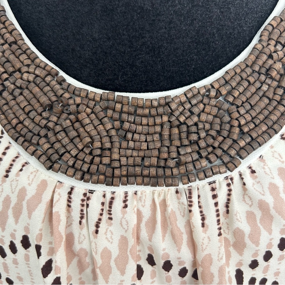 Bohemian Multicolored, Beaded, Three Pink Hearts brand dress size small - Picture 3 of 13